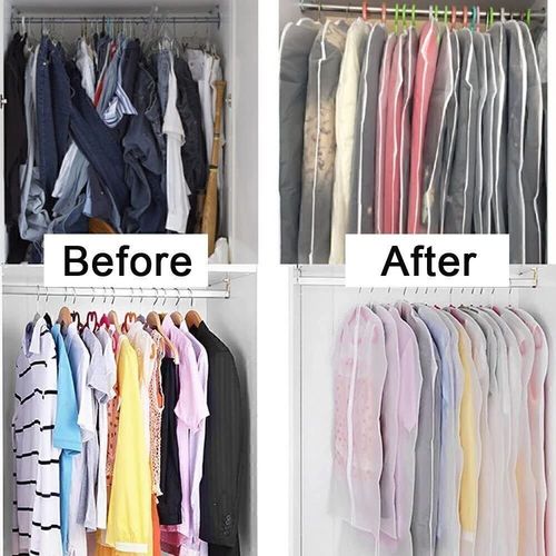 10-20x Zip Up Hanging Suit Dress Coat Travel Bag Clothe Cover Storage Travel Bag — image 7