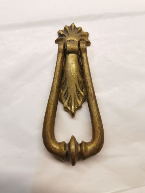 Vintage Solid Brass Art Nouveau Style Door Knocker - Small — image 2