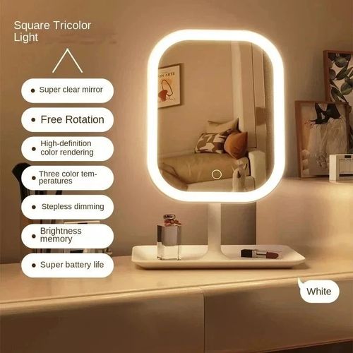 Unique Vanity Mirror 3 Color LED Lights Touch Control Makeup Dressing Mirror — image 3