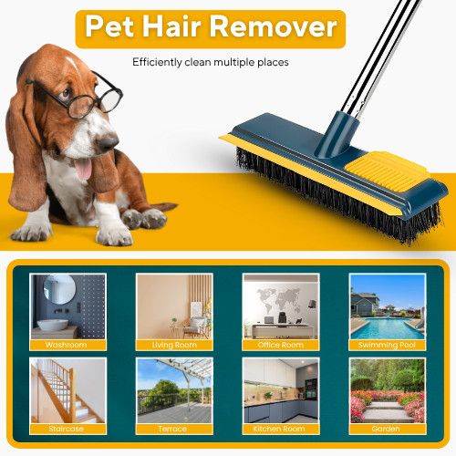 ONESAVE® Floor Scrubbing Brush Long Handle Soft Bristle Cleaning Brushes Mops — image 8