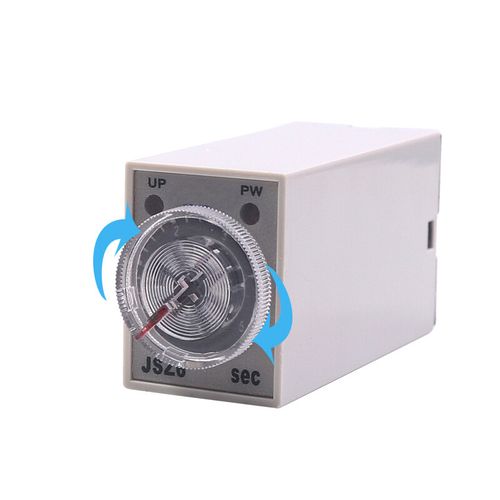 1s-5mins Adjustable Delay Time Relay AC220V DC12V/24V DPDT  8/14-Pin Time Relay — image 2