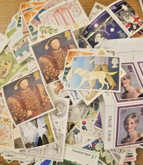 £100 Royal Mail mixed stamps up to 68p MNH perfect for postage