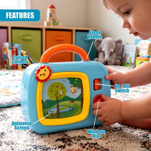 My First TV Baby Musical Television Colourful Toy Safari Animals Lullaby Play — image 6