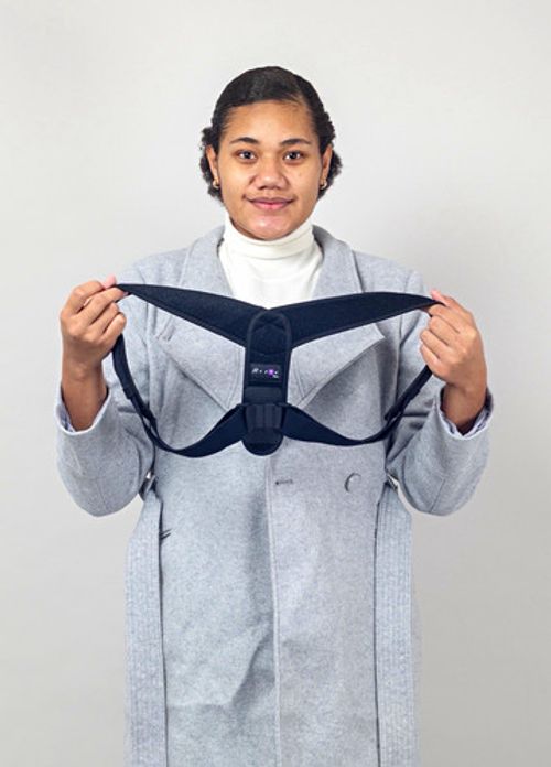 Adjustable Posture Corrector Back & Shoulder Brace Neoprene Black One Size