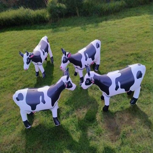 Inflatable Animal Cow Farm Animal Easy to Inflate PVC Themes Parties Fancy Props