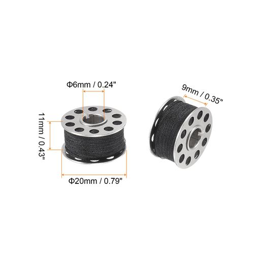 Bobbins and Sewing Thread Set with Bobbin Case for Sewing Machine, Black+White — image 2