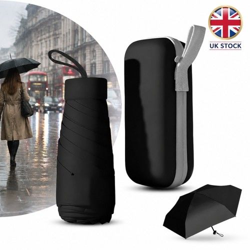 Mini Pocket Compact Fold Umbrella Rain Windproof Sun Anti UV Travel 6 Folding UK