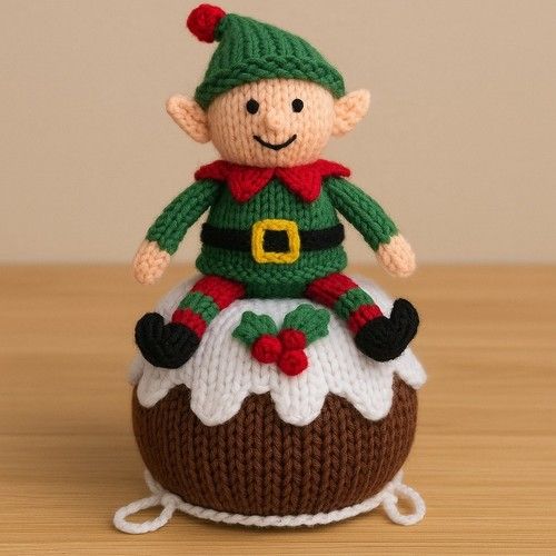 Christmas Elf Elves Pudding Chocolate Orange Bath Bomb Knitting Pattern only