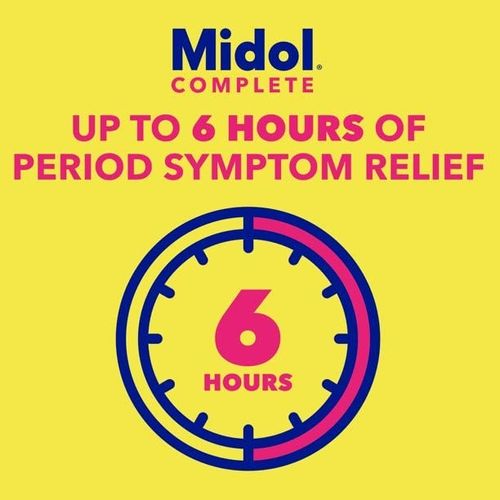 Midol Complete Menstrual Pain Relief Caplets with Acetaminophen for Period — image 4