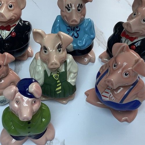  NatWest Piggy Bank Figurines Set / Lot - Pig Moneyboxes Multiple Pieces