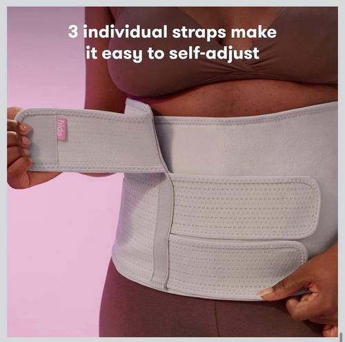 Frida Mom Postpartum Abdominal Support Binder Belt. Grey, 3-Strap, Adjustable — image 6