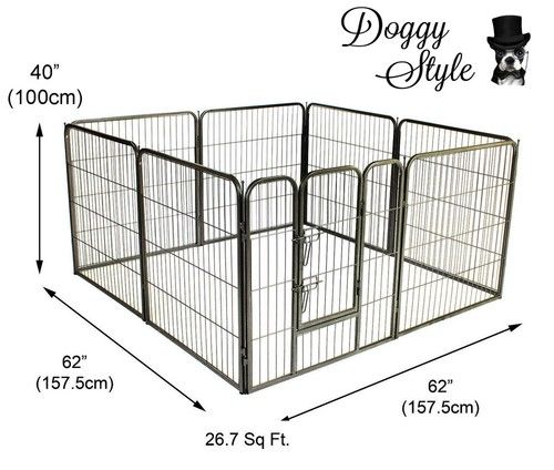 DOGGY STYLE LARGE 8 SIDED HEAVY DUTY PUPPY PLAY PEN WHELPING DOG CAGE DS-HD01L