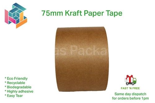 25mm 38mm 50mm 75mm Eco Kraft Paper Picture Framing Backing Tape Self Adhesive