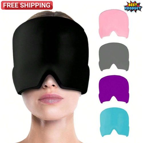 Migraine Relief Ice Cap Tension Heat Cold Therapy Mask Reusable Headache Ice Hat — image 1