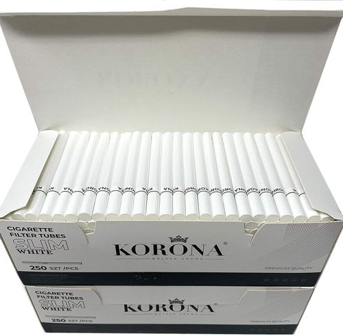 KORONA SLIM premium EMPTY Cigarette Filter Tubes 1000 tubes-4 packs — image 2