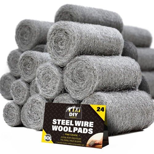 24 Steel Wire Wool Pads | Top Quality Fine Grade Super Ultra Fine For Rats Mice