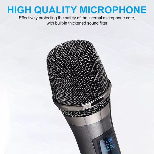2x Wireless Microphone UHF Rechargeable Handheld Mic System Receiver Cordless — image 10