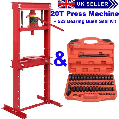 20T Workshop Hydraulic Bench Press Garage Standing&52 Wheel Drive Bearing Puller