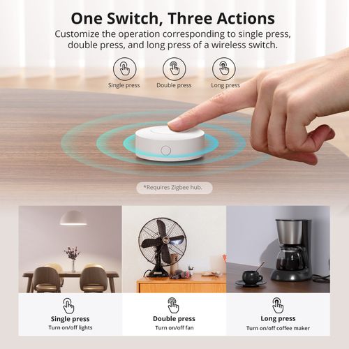 3 Pack SONOFF SNZB-01P Zigbee Wireless Switch Custom Button Action Smart Scene — image 11