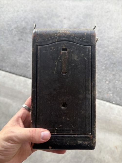 KODAK 3A CAMERA CB&Q RR RAILROAD CLAIM AGENT DENVER CO ANTIQUE RAILROADIANA