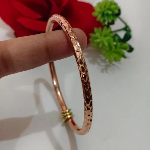 1 Pc Pure Copper Bangle, Unisex Cuff Bracelet, Plain Healing Bangles Adjustable — image 6