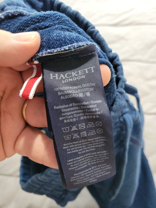 Hackett London Mens Shorts Size Small Blue Sweat Active Logo Pockets Casual — image 4