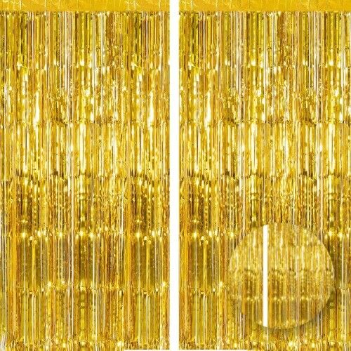 2M-3M FOIL FRINGE TINSEL SHIMMER BACKDROP CURTAIN DOOR WEDDING PARTY DECORATION