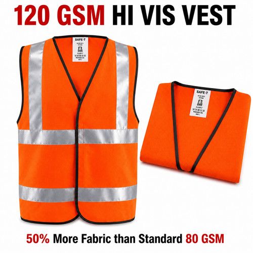 Yellow / Orange Hi Vis Vest High Viz Visibility Reflective Waistcoat Work Safety