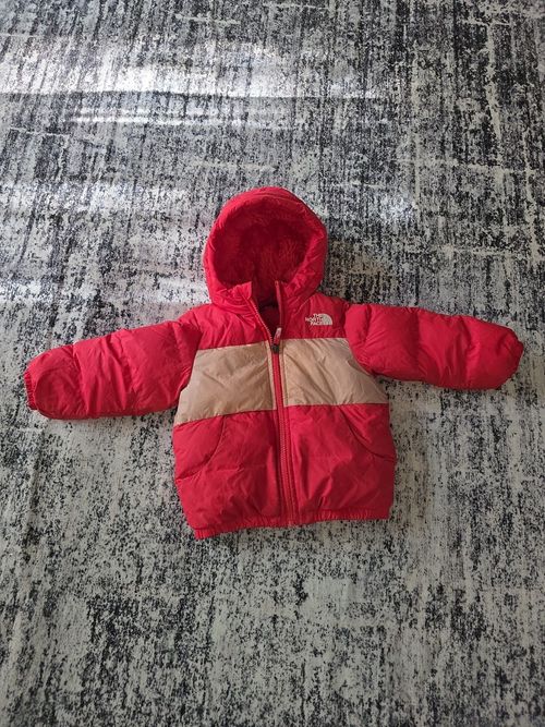 Size 2T The North Face Pink Down/ Polyester Winter Coat With Hood — image 1