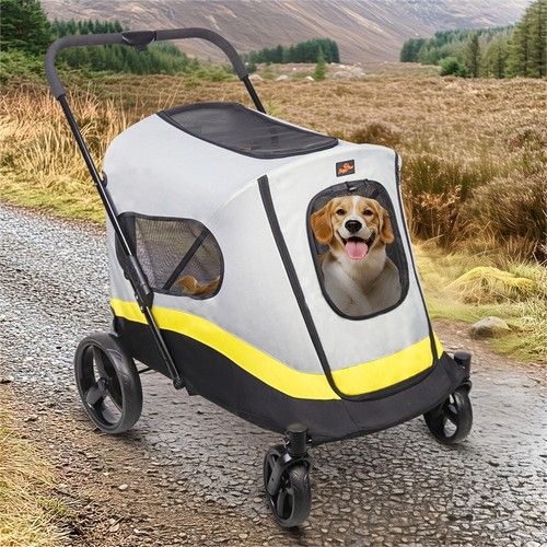 S/M/L/XL Dog Stroller Pet Cat Pram Pushchair Animal Travel Carrier Space Saving
