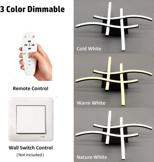 Dimmable LED Ceiling Light with Remote Control Curved Ceiling Lights Fixture LED — image 3