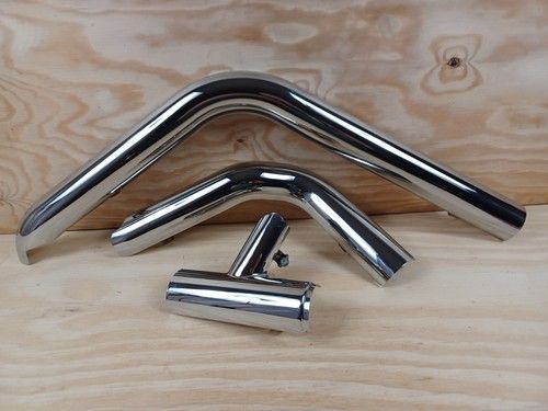 HARLEY DAVIDSON GENUINE CHROME SCREAMIN EAGLE 18 UP SOFTAIL EXHAUST SHIELD SET