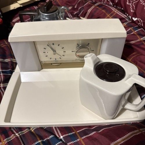 Vintage Goblin Teasmade 855 Alarm Clock Tea Maker Kettle Teapot Tray UK - Used