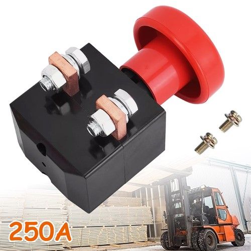250A Battery Isolator Kill Master Switch Push/Pull Button Emergency Stop 12-220V