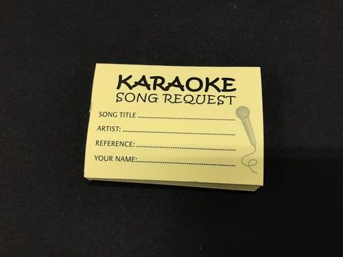 Karaoke Song Request Slips - Disco / DJ - Pads of 100