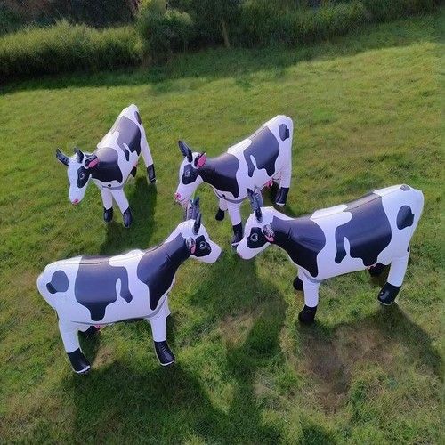 Inflatable Animal Cow Balloon Toy PVC Large Farm Animal 90cmx60cm for Halloween