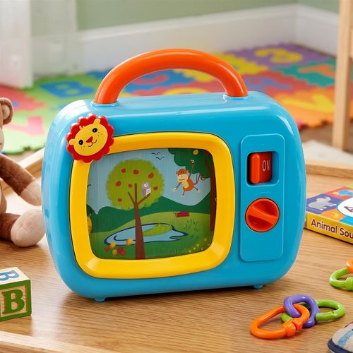My First TV Baby Musical Television Colourful Toy Safari Animals Lullaby Play — image 2