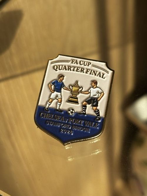 Chelsea v Port Vale, FA Cup Quarter Final 2026, Limited Edition Enamel Pin Badge
