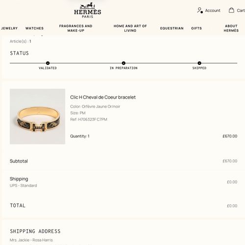 Hermès Clic H Cheval De Coeur Bracelet Black/Gold rrp £670.00 — image 1