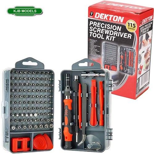 Precision Screwdriver Tool Kit 115pc Ideal For Model Railway & Hobby - Dekton