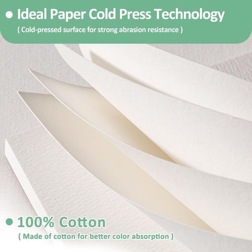 A3 Cold Press Watercolour Paper Pad 300GSM Cotton 30 Sheets — image 5