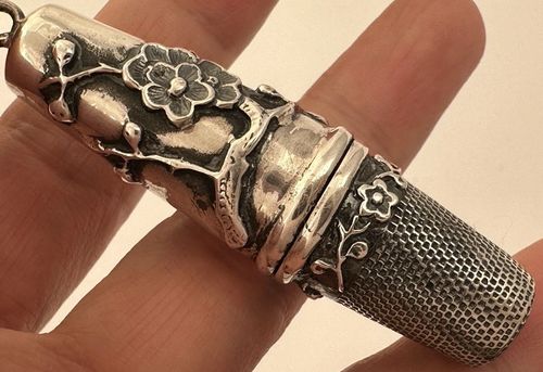 Antique Solid Silver Sewing Etui — image 5