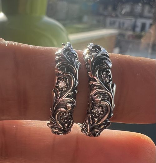 Silver Earrings 925 Silver Hoop Earrings  — image 10