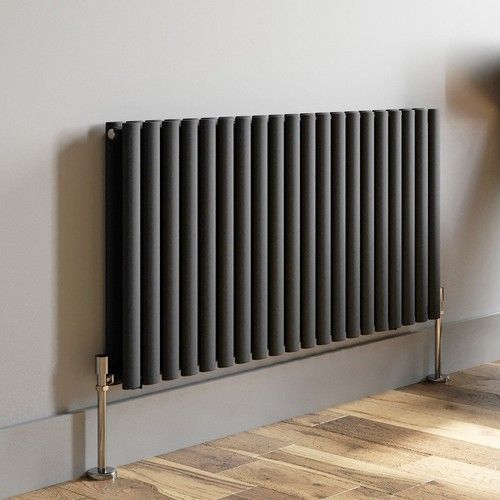 Horizontal Designer Radiator Oval Column Panel Central Heating Anthracite White