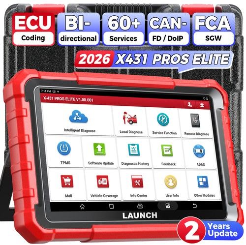 2026 LAUNCH X431 PRO ELITE V+ PRO5 Car OBD2 Scanner Diagnostic Tools ECU Coding