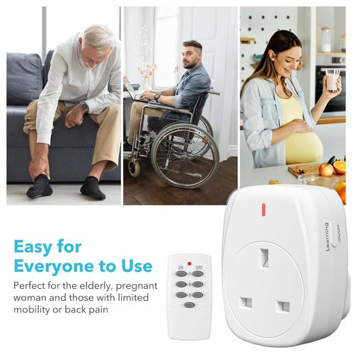 HBN Wireless Remote Control Plug Sockets, 13A/3120W Remotely Control Socket for — image 9