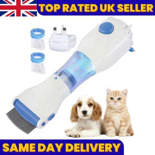 Electric Vacuum Head Nit Anti Lice Comb Brush Pet Dog Flea Filter Remover Tool