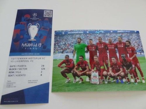LIVERPOOL FC 2019 EUROPEAN CUP CHAMPIONS LEAGUE MADRID FINAL TEAM PHOTOGRAPH