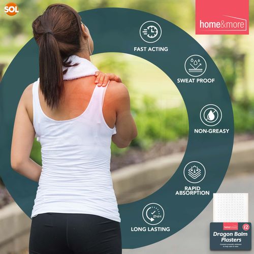 12pk Dragon Balm Herbal Patches Pain Relief Patch Heat Plaster Back Knee Muscle — image 5