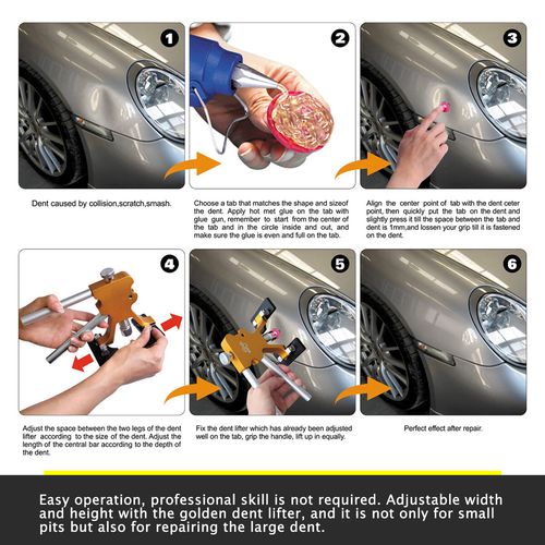 PDR Tool Car Paintless Kit.Dent Puller Lifter Repair Removal.Hail Tabs Glue Gun — image 17